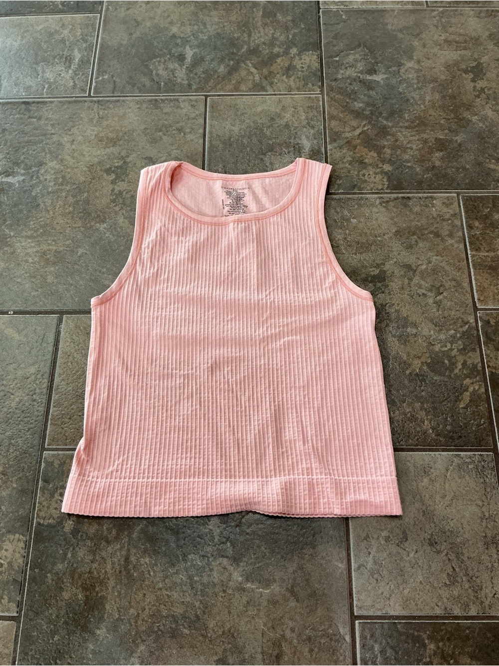 Anthropologie Soft Pink/Salmon Ribbed Tank size small/medium